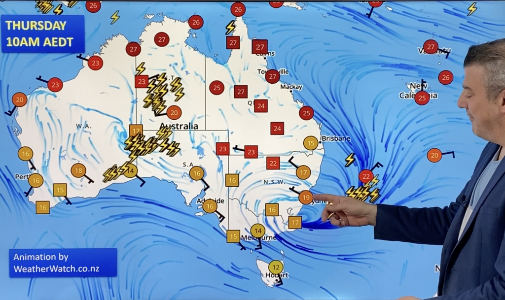 VIDEO Australia 7 Day 2 Lows but drier weather is growing again